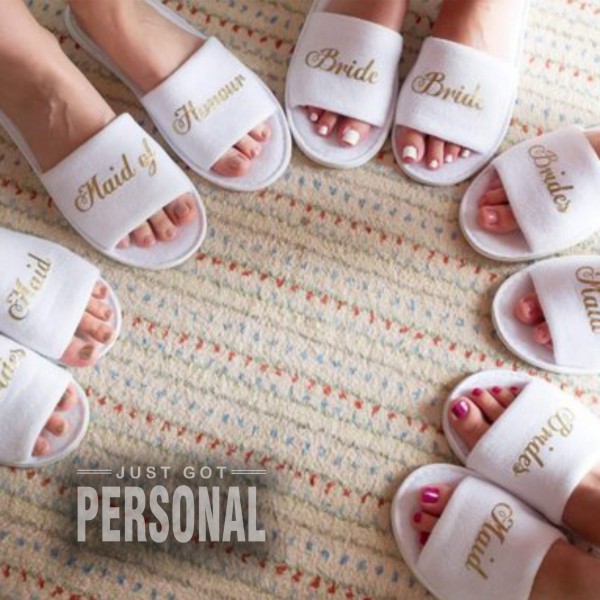 Personalised Wedding Slippers - Any Role Added